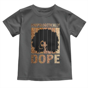 Melanin Queen Glitter Print Toddler T Shirt Unapologetically Dope TS12 Dark Heather Print Your Wear