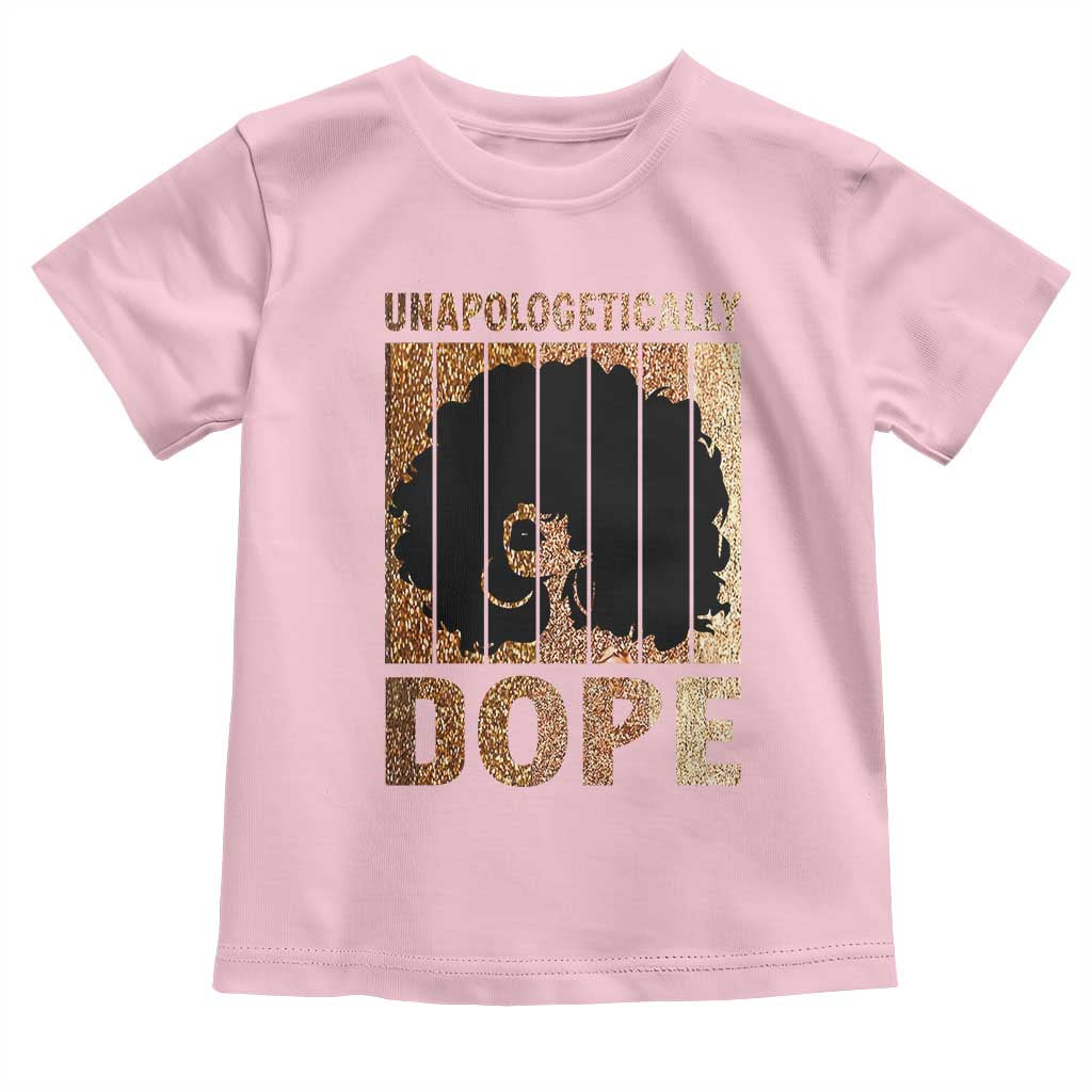 Melanin Queen Glitter Print Toddler T Shirt Unapologetically Dope TS12 Light Pink Print Your Wear