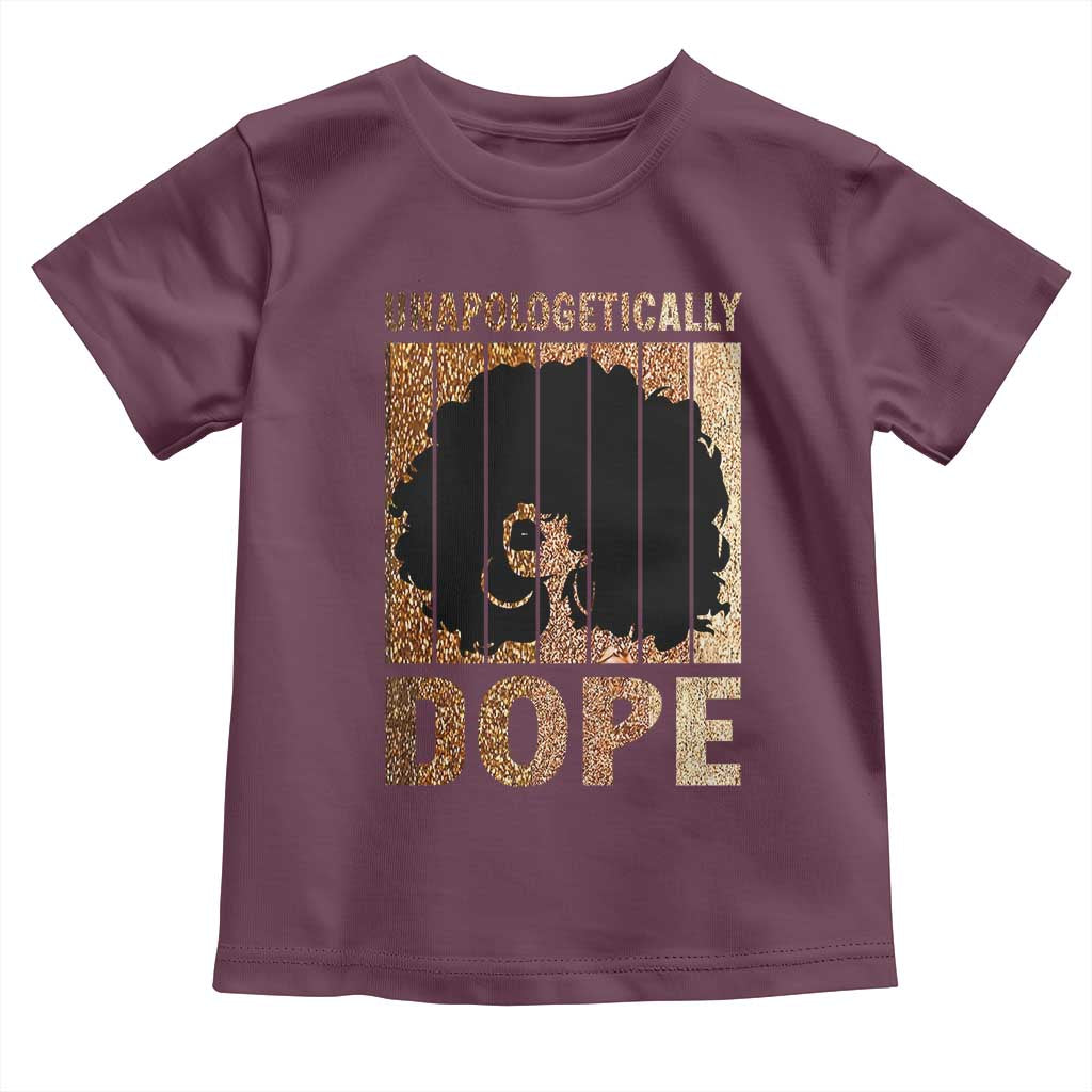 Melanin Queen Glitter Print Toddler T Shirt Unapologetically Dope TS12 Maroon Print Your Wear