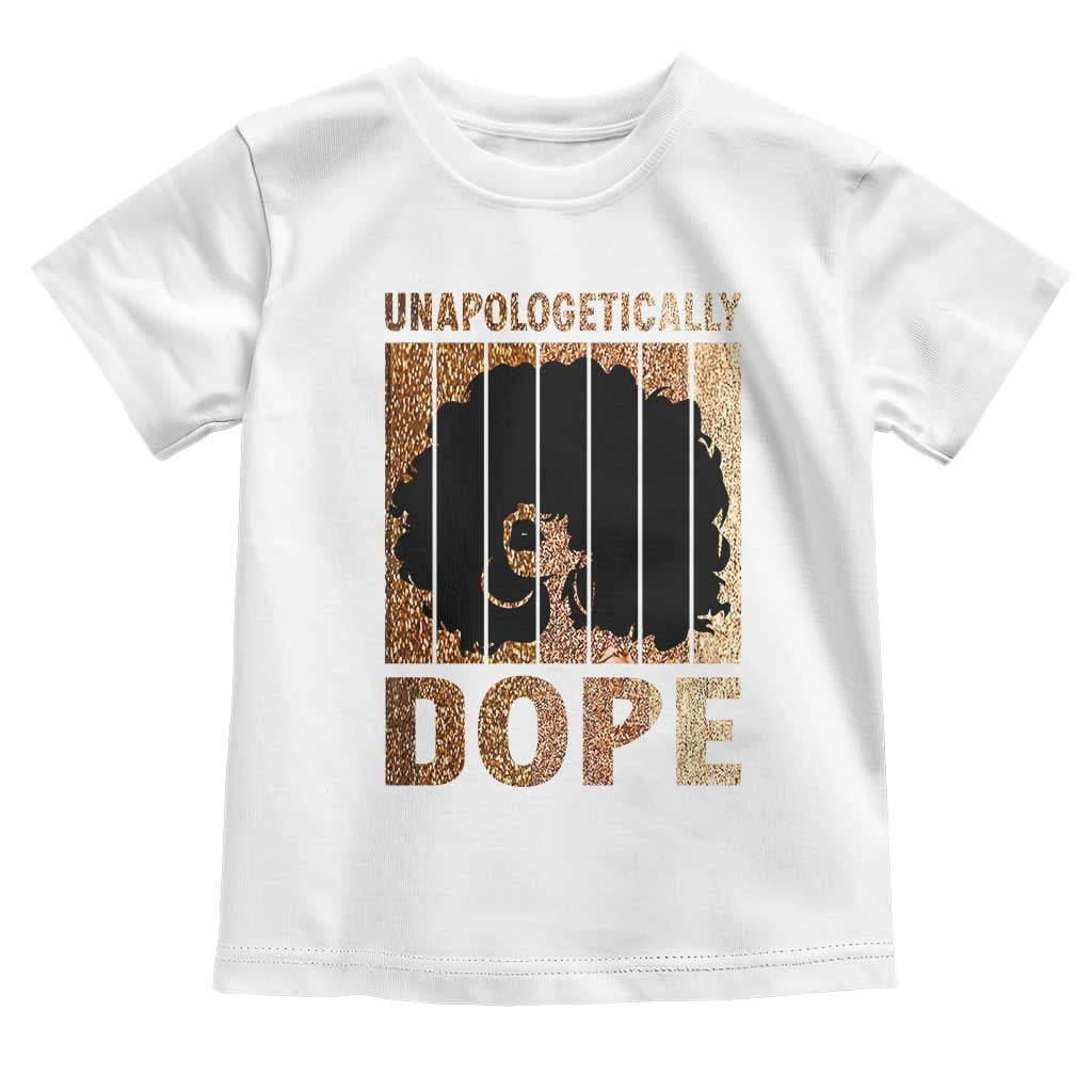Melanin Queen Glitter Print Toddler T Shirt Unapologetically Dope TS12 White Print Your Wear
