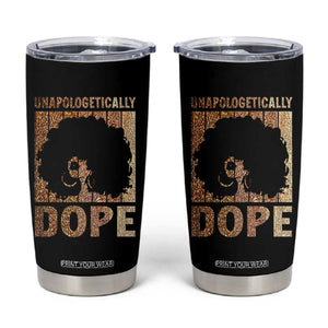 Melanin Queen Glitter Print Tumbler Cup Unapologetically Dope TS12 Black Print Your Wear