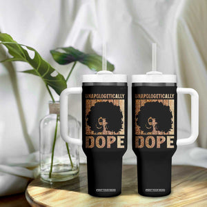 Melanin Queen Glitter Print Tumbler With Handle Unapologetically Dope TS12 Print Your Wear