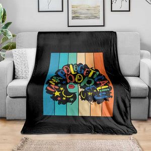 Black Girl Magic Pride Throw Blanket Unapologetically Dope Retro Sunset TS12 Print Your Wear
