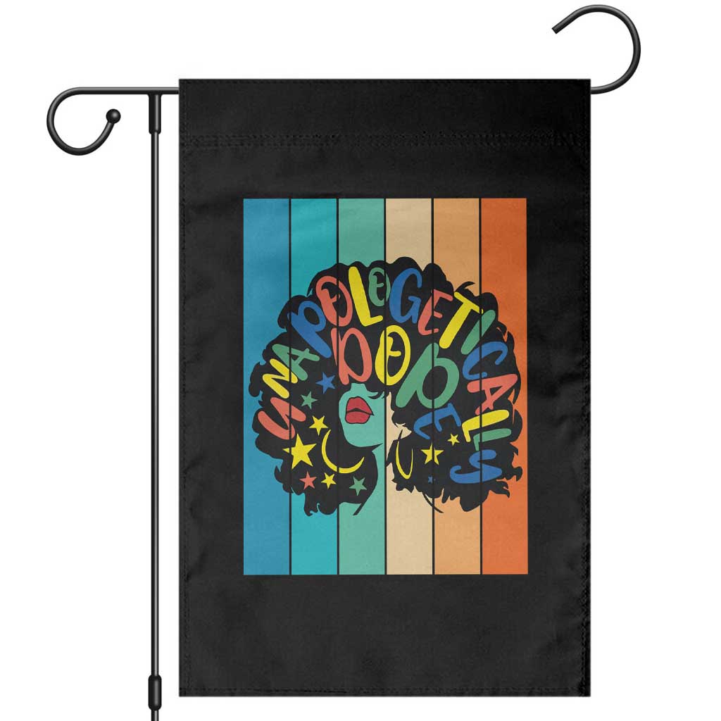 Black Girl Magic Pride Garden Flag Unapologetically Dope Retro Sunset TS12 Black Print Your Wear