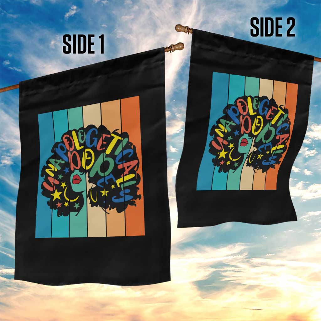 Black Girl Magic Pride Garden Flag Unapologetically Dope Retro Sunset TS12 Print Your Wear