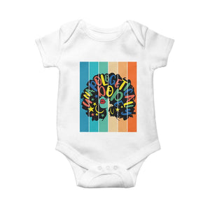 Black Girl Magic Pride Baby Onesie Unapologetically Dope Retro Sunset TS12 White Print Your Wear