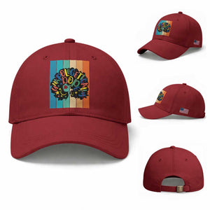 Black Girl Magic Pride Baseball Cap Unapologetically Dope Retro Sunset TS12 Baseball Cap Universal Fit Cherry Red Print Your Wear