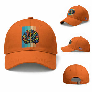 Black Girl Magic Pride Baseball Cap Unapologetically Dope Retro Sunset TS12 Baseball Cap Universal Fit Orange Print Your Wear