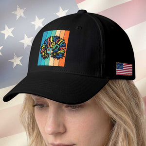 Black Girl Magic Pride Baseball Cap Unapologetically Dope Retro Sunset TS12 Print Your Wear