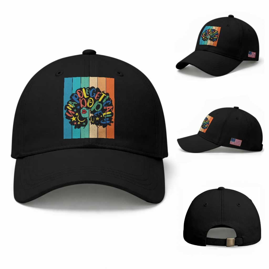 Black Girl Magic Pride Baseball Cap Unapologetically Dope Retro Sunset TS12 Baseball Cap Universal Fit Black Print Your Wear