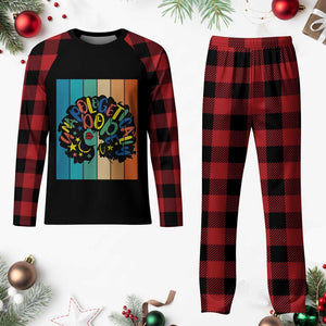 Black Girl Magic Pride Plaid Pajama Set Unapologetically Dope Retro Sunset TS12 Buffalo Plaid Print Your Wear