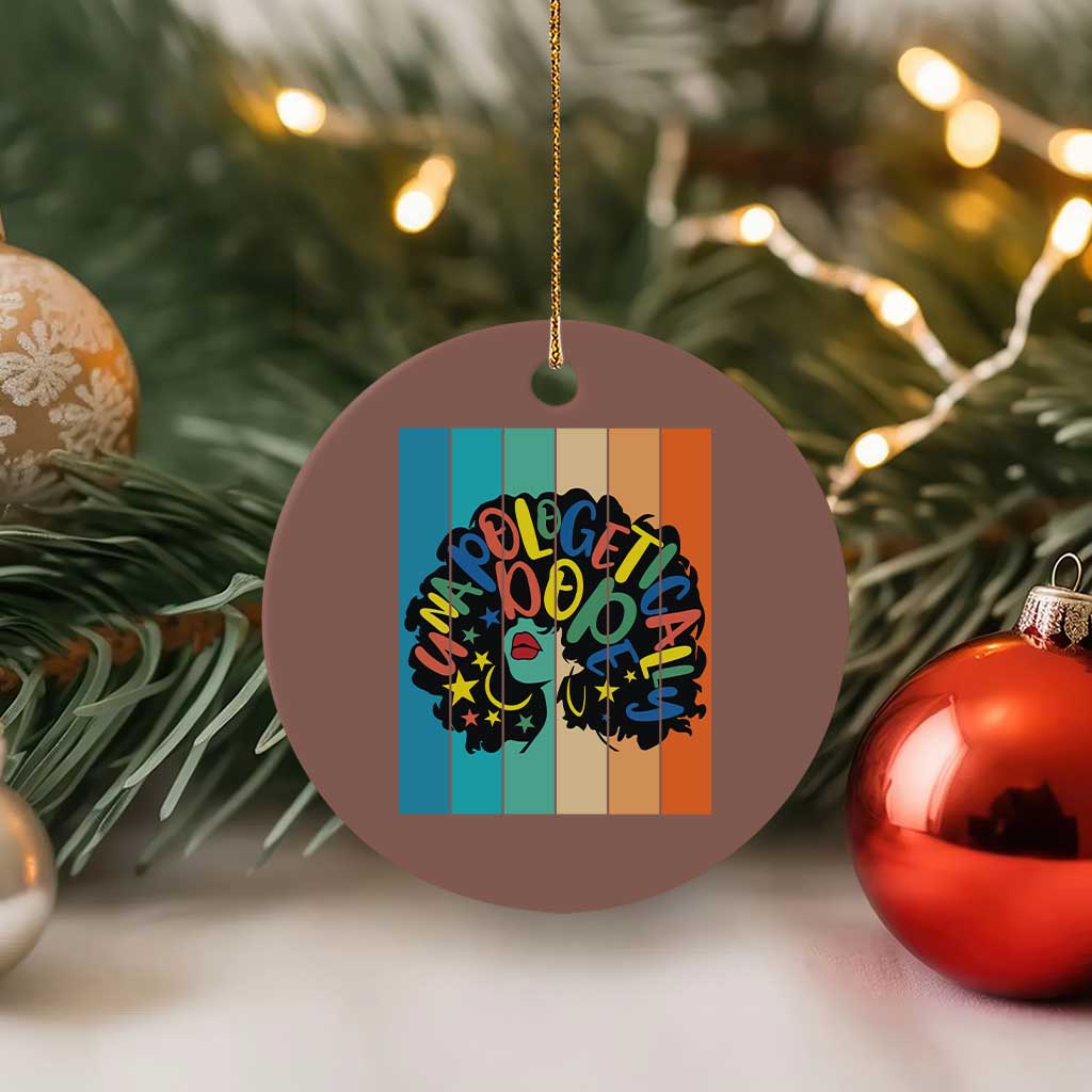 Black Girl Magic Pride Ceramic Ornament Unapologetically Dope Retro Sunset TS12 1pc Mocha Print Your Wear
