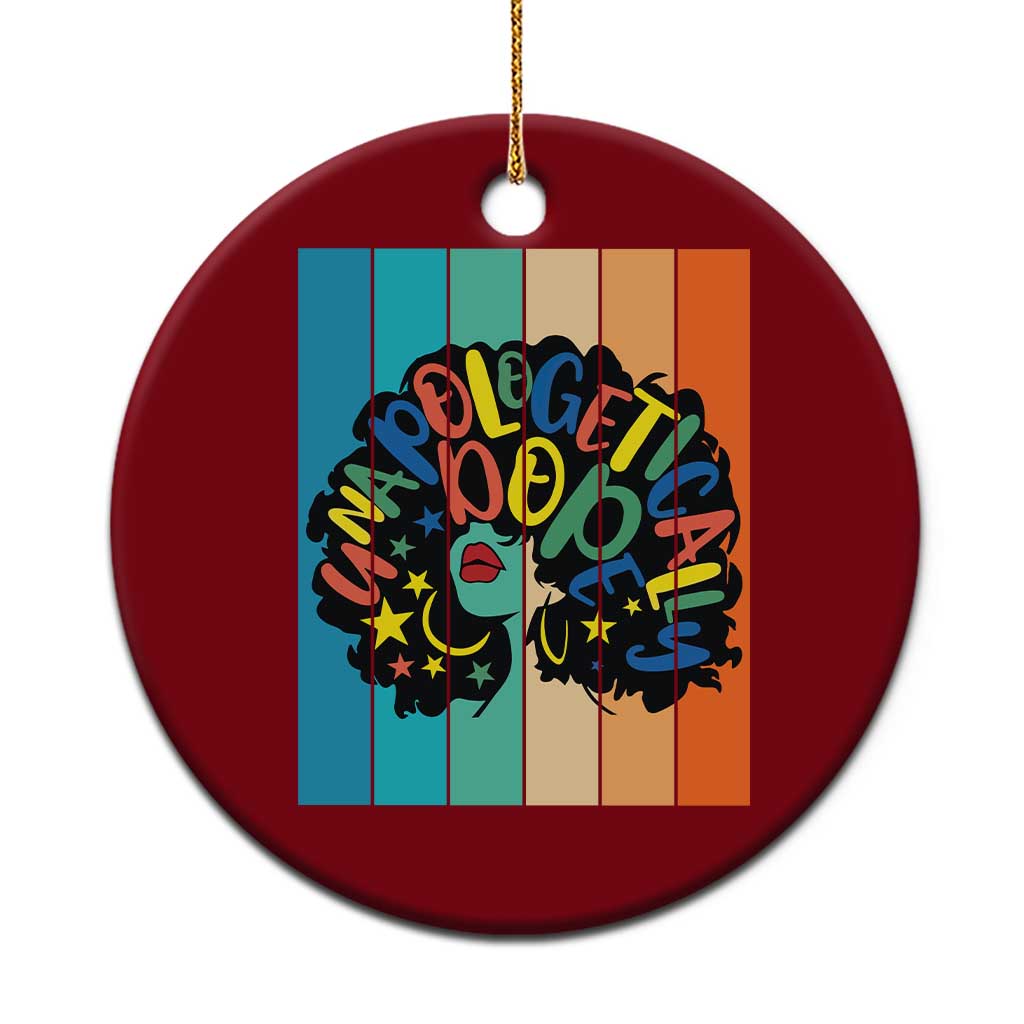 Black Girl Magic Pride Ceramic Ornament Unapologetically Dope Retro Sunset TS12 1pc Red Print Your Wear