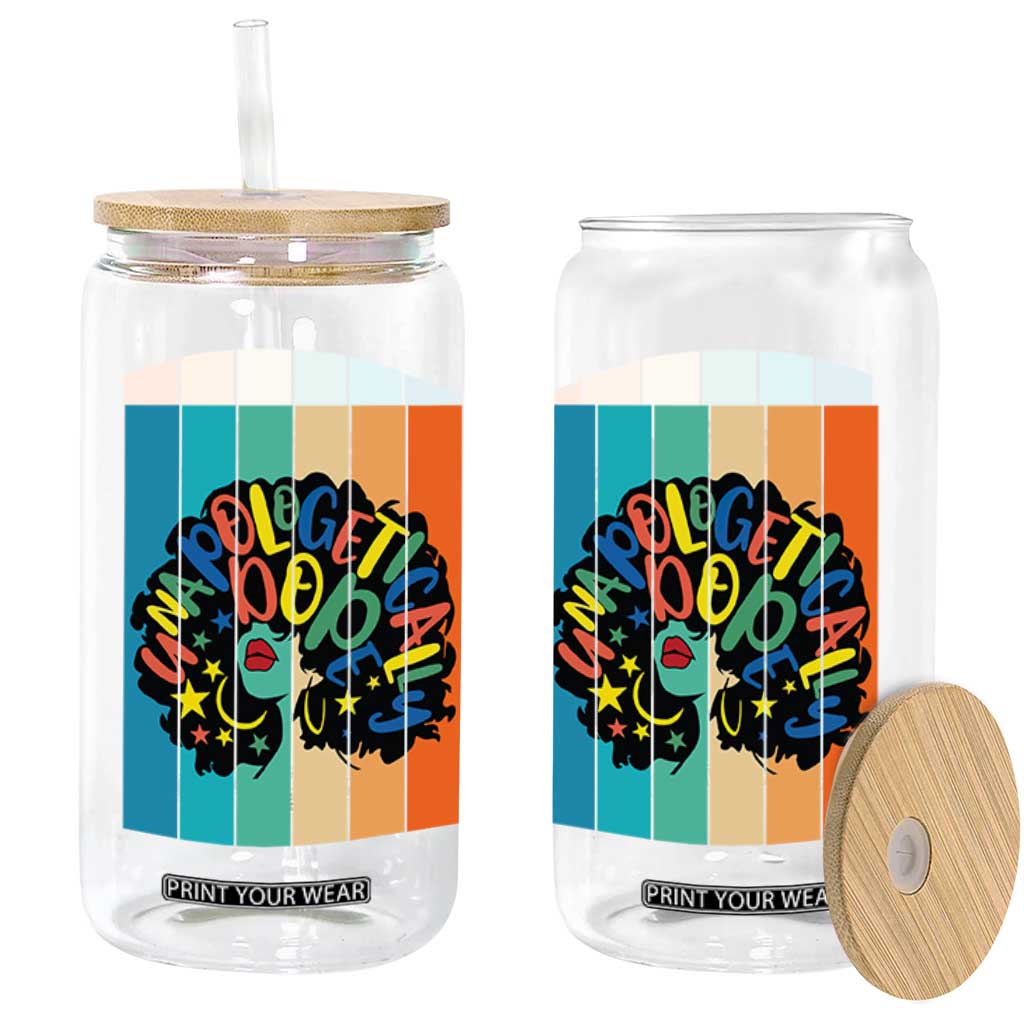 Black Girl Magic Pride Glass Can Unapologetically Dope Retro Sunset TS12 Print Your Wear
