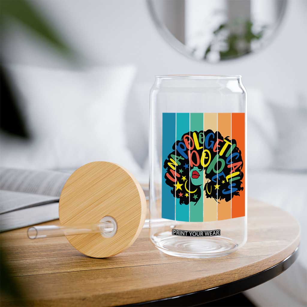 Black Girl Magic Pride Glass Can Unapologetically Dope Retro Sunset TS12 Print Your Wear