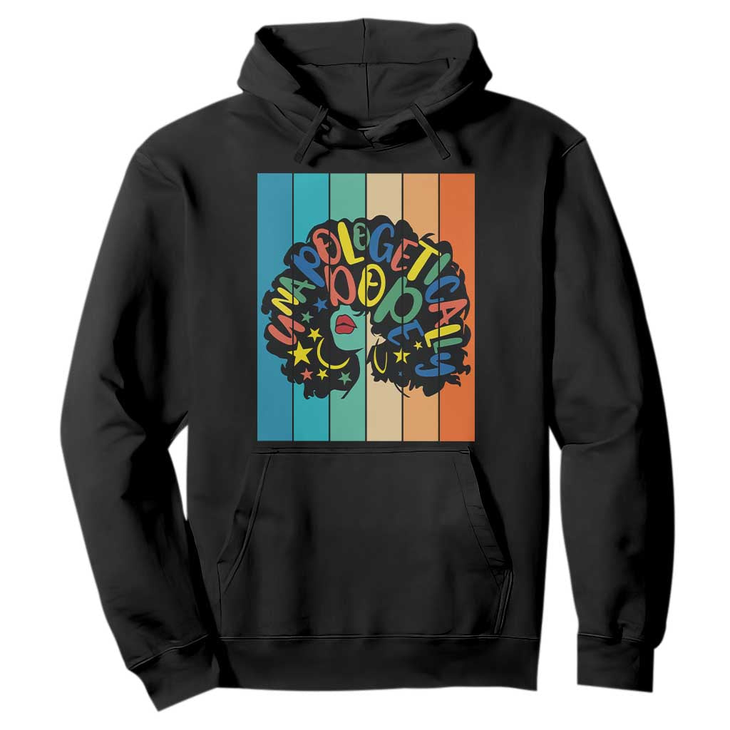 Black Girl Magic Pride Hoodie Unapologetically Dope Retro Sunset - Print Your Wear