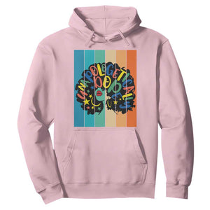 Black Girl Magic Pride Hoodie Unapologetically Dope Retro Sunset TS12 Light Pink Print Your Wear