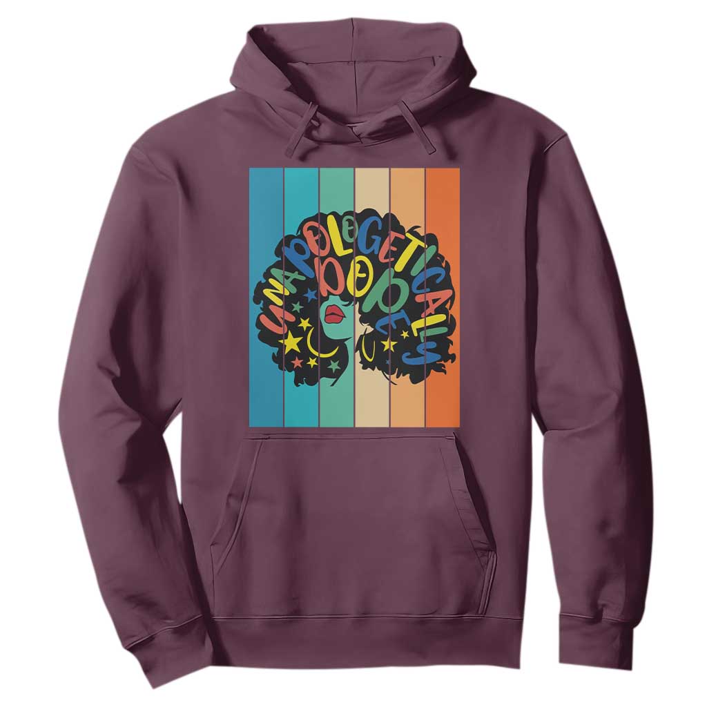Black Girl Magic Pride Hoodie Unapologetically Dope Retro Sunset - Print Your Wear