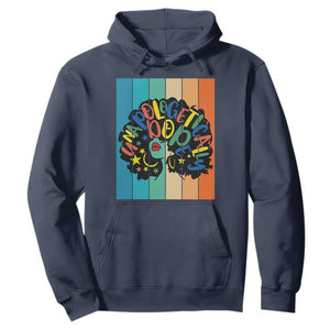 Black Girl Magic Pride Hoodie Unapologetically Dope Retro Sunset TS12 Navy Print Your Wear