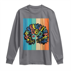 Black Girl Magic Pride Long Sleeve Shirt Unapologetically Dope Retro Sunset TS12 Charcoal Print Your Wear