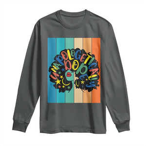 Black Girl Magic Pride Long Sleeve Shirt Unapologetically Dope Retro Sunset TS12 Dark Heather Print Your Wear