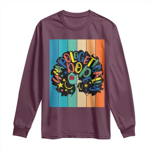 Black Girl Magic Pride Long Sleeve Shirt Unapologetically Dope Retro Sunset TS12 Maroon Print Your Wear