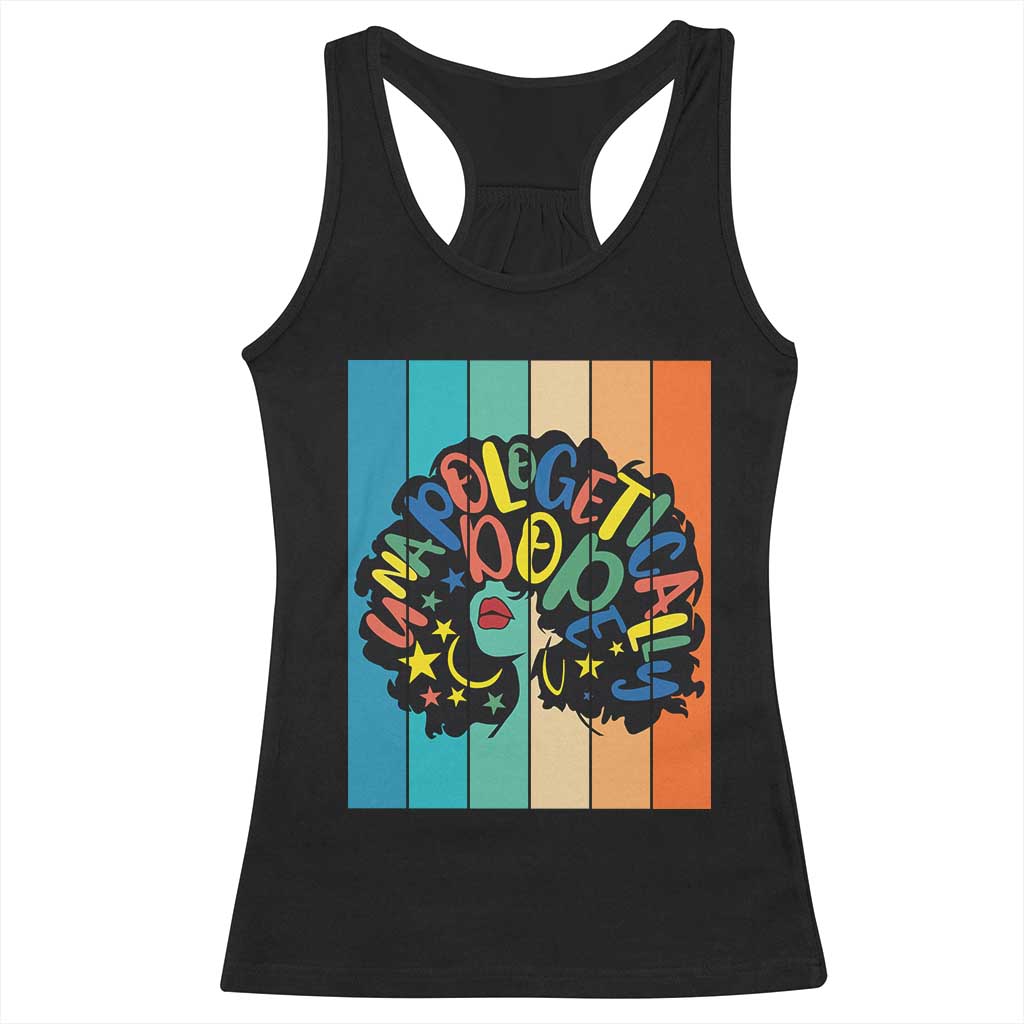 Black Girl Magic Pride Racerback Tank Top Unapologetically Dope Retro Sunset TS12 Black Print Your Wear