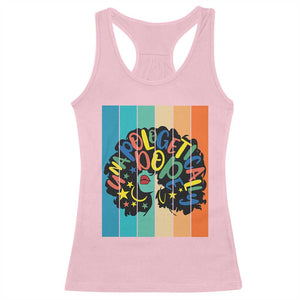 Black Girl Magic Pride Racerback Tank Top Unapologetically Dope Retro Sunset TS12 Light Pink Print Your Wear