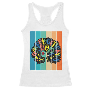 Black Girl Magic Pride Racerback Tank Top Unapologetically Dope Retro Sunset TS12 White Print Your Wear