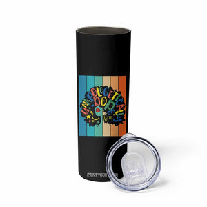 Black Girl Magic Pride Skinny Tumbler Unapologetically Dope Retro Sunset TS12 Print Your Wear