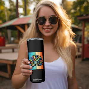 Black Girl Magic Pride Skinny Tumbler Unapologetically Dope Retro Sunset TS12 Print Your Wear