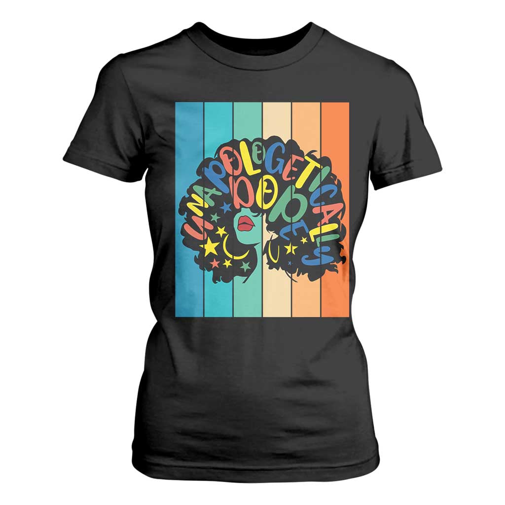 Black Girl Magic Pride T Shirt For Women Unapologetically Dope Retro Sunset TS12 Black Print Your Wear