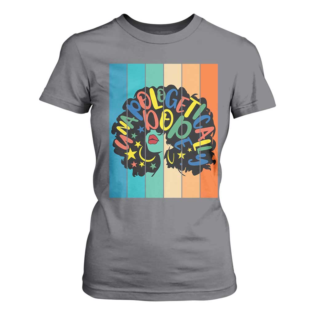 Black Girl Magic Pride T Shirt For Women Unapologetically Dope Retro Sunset TS12 Charcoal Print Your Wear
