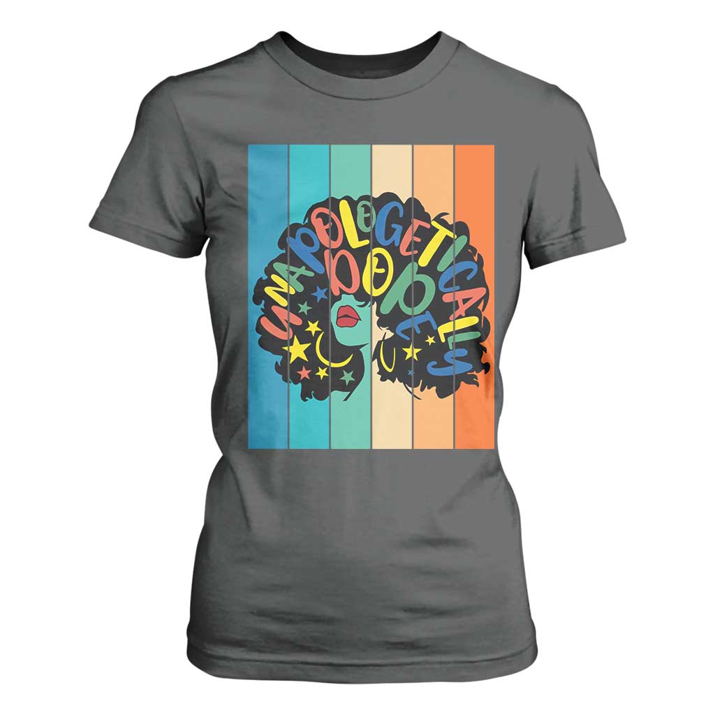 Black Girl Magic Pride T Shirt For Women Unapologetically Dope Retro Sunset TS12 Dark Heather Print Your Wear
