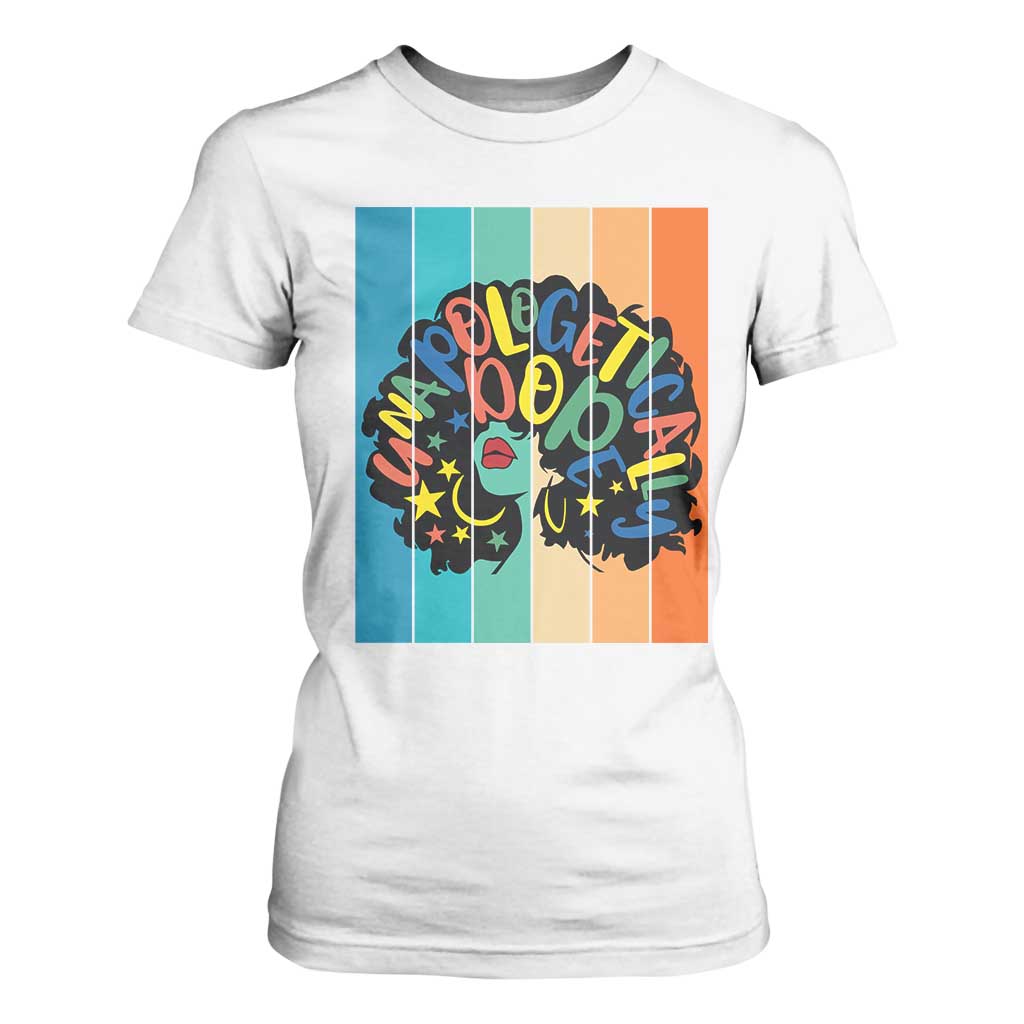 Black Girl Magic Pride T Shirt For Women Unapologetically Dope Retro Sunset TS12 White Print Your Wear