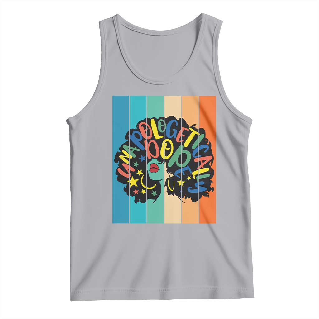 Black Girl Magic Pride Tank Top Unapologetically Dope Retro Sunset TS12 Athletic Heather Print Your Wear