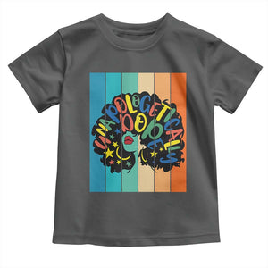 Black Girl Magic Pride Toddler T Shirt Unapologetically Dope Retro Sunset TS12 Dark Heather Print Your Wear