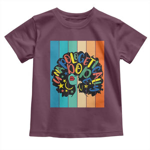 Black Girl Magic Pride Toddler T Shirt Unapologetically Dope Retro Sunset TS12 Maroon Print Your Wear