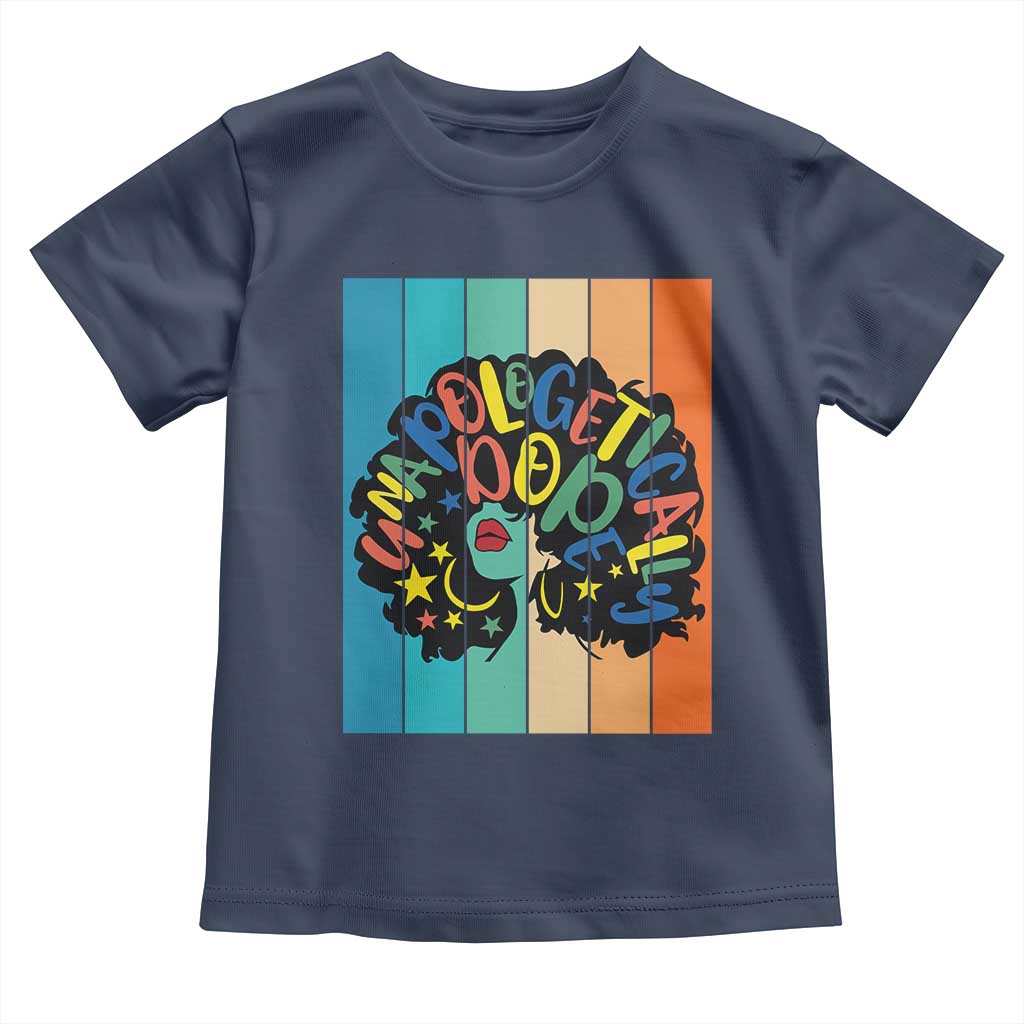Black Girl Magic Pride Toddler T Shirt Unapologetically Dope Retro Sunset TS12 Navy Print Your Wear