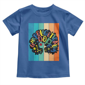 Black Girl Magic Pride Toddler T Shirt Unapologetically Dope Retro Sunset TS12 Royal Blue Print Your Wear