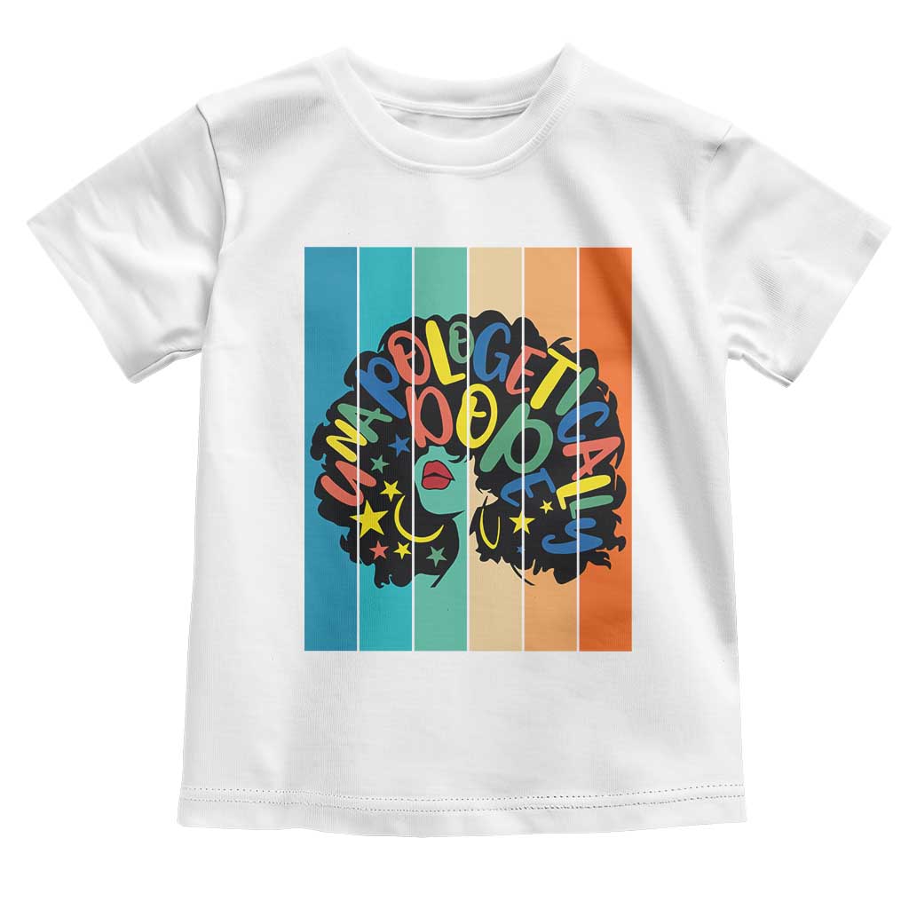 Black Girl Magic Pride Toddler T Shirt Unapologetically Dope Retro Sunset TS12 White Print Your Wear