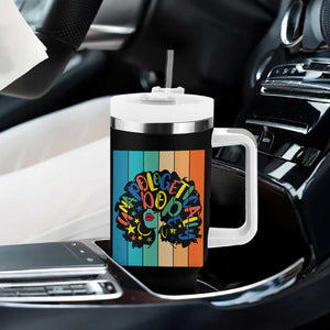 Black Girl Magic Pride Tumbler With Handle Unapologetically Dope Retro Sunset TS12 Print Your Wear