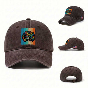 Black Girl Magic Pride Washed Cotton Baseball Cap Unapologetically Dope Retro Sunset TS12 Washed Cap Universal Fit Dark Brown Print Your Wear