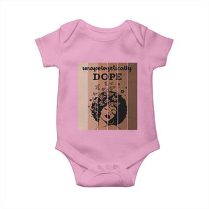 Inspirational Black Women Gift Baby Onesie Unapologetically Dope TS12 Light Pink Print Your Wear