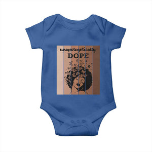 Inspirational Black Women Gift Baby Onesie Unapologetically Dope TS12 Royal Blue Print Your Wear