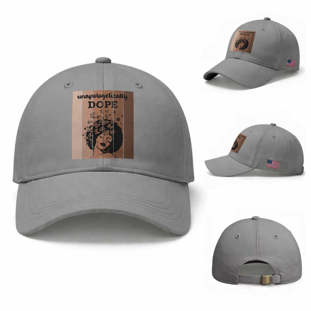 Inspirational Black Women Gift Baseball Cap Unapologetically Dope TS12 Baseball Cap Universal Fit Sport Gray Print Your Wear