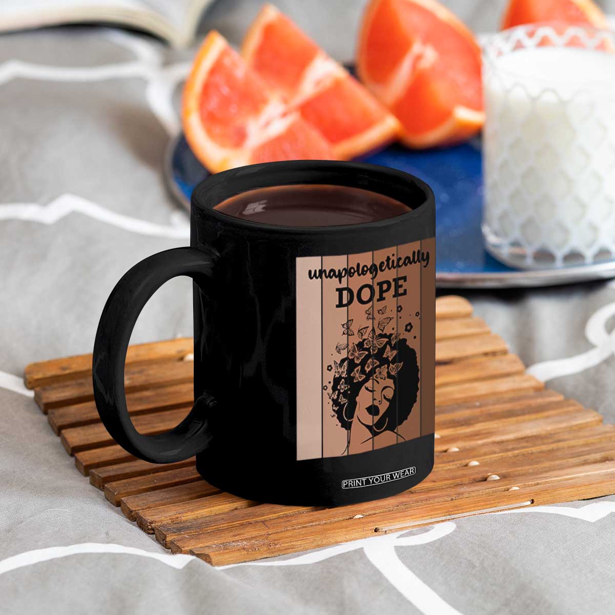 Inspirational Black Women Gift Coffee Mug Unapologetically Dope TS12 Print Your Wear