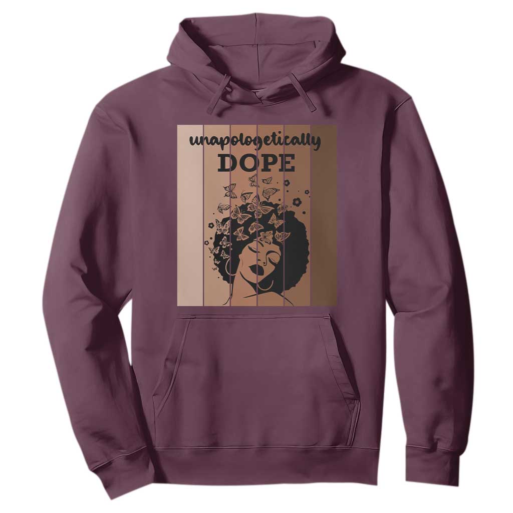Inspirational Black Women Gift Hoodie Unapologetically Dope TS12 Maroon Print Your Wear