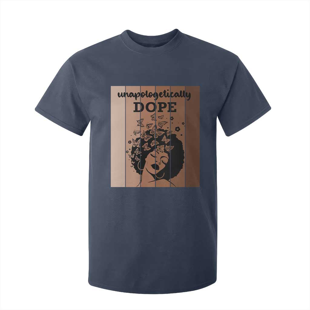 Inspirational Black Women Gift T Shirt For Kid Unapologetically Dope TS12 Navy Print Your Wear