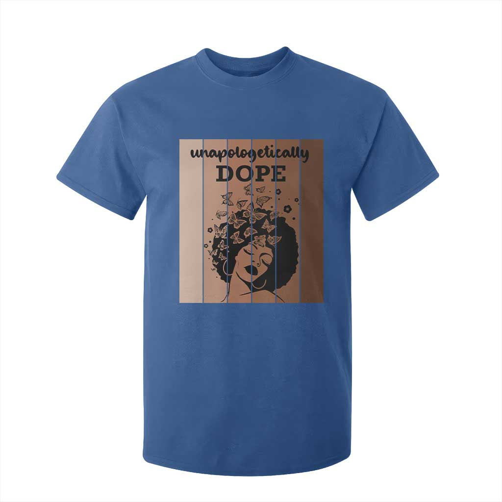 Inspirational Black Women Gift T Shirt For Kid Unapologetically Dope TS12 Royal Blue Print Your Wear